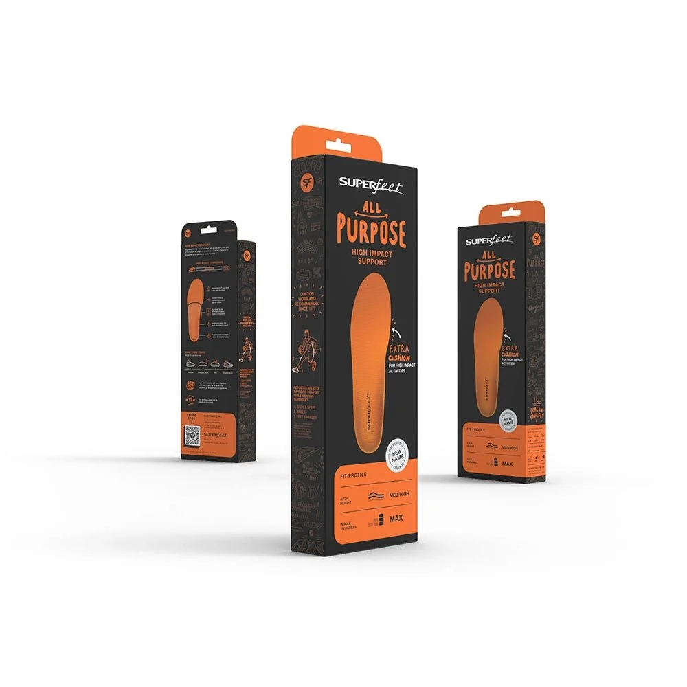 Superfeet Orange All-Purpose High Impact Support Insoles - Image 7
